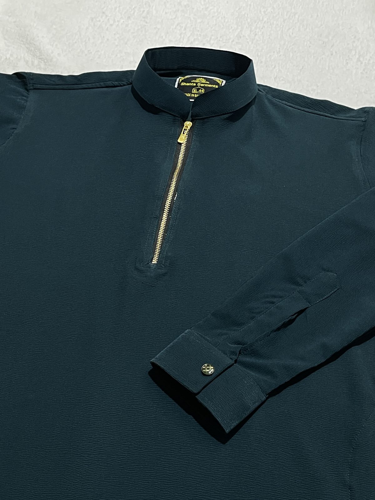 Code-2 ( Code: 2 ) - অরিজিনাল চায়না জাফরান স্টিচ কটন প্রিমিয়াম পাঞ্জাবি - উইন্টার স্পেশাল কালেকশন - Image 1