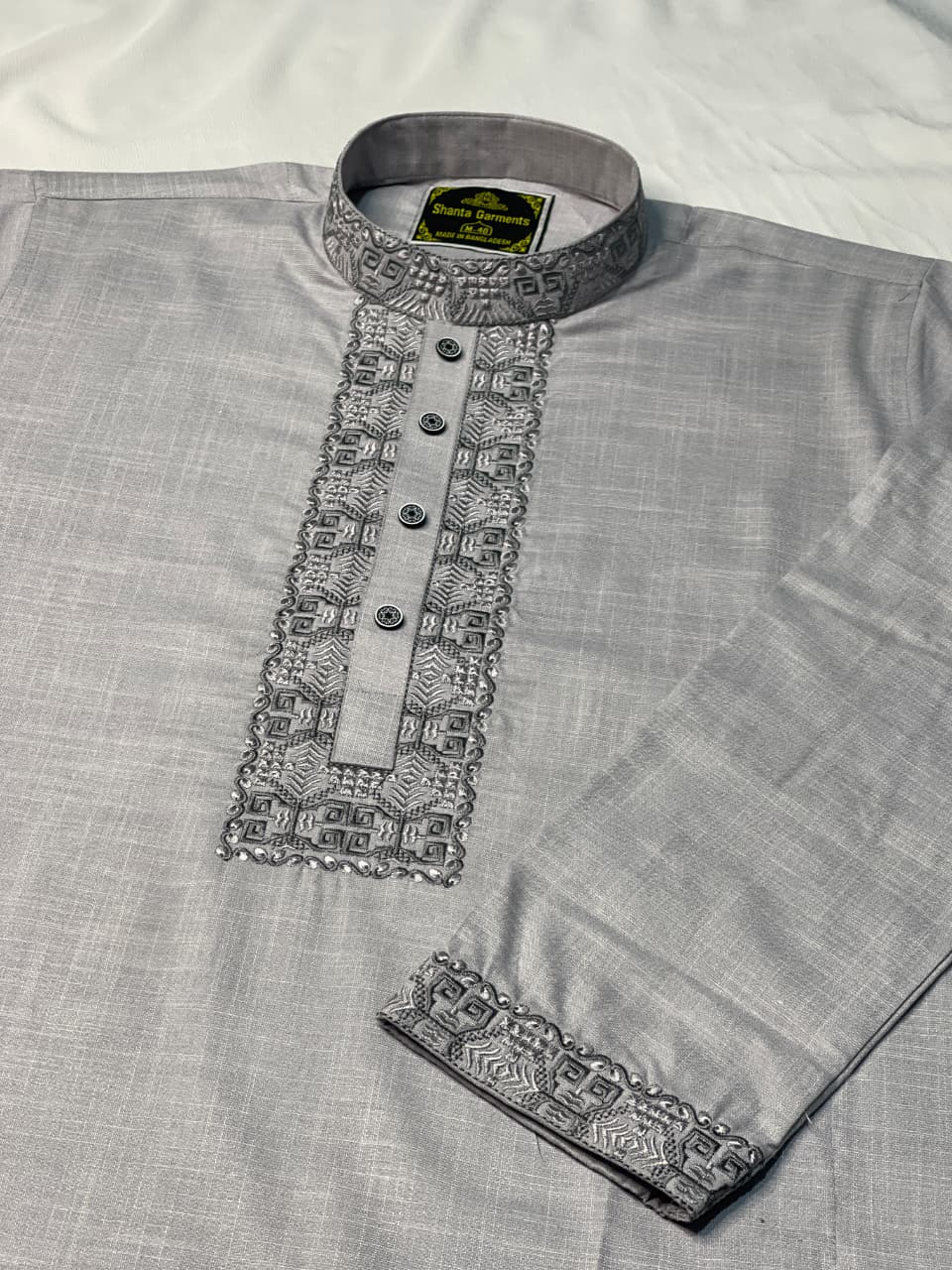 181 প্রিমিয়াম ইমপোর্টেড কটন এমব্রয়ডারি পাঞ্জাবি ( Code: 181 ) - Image 1